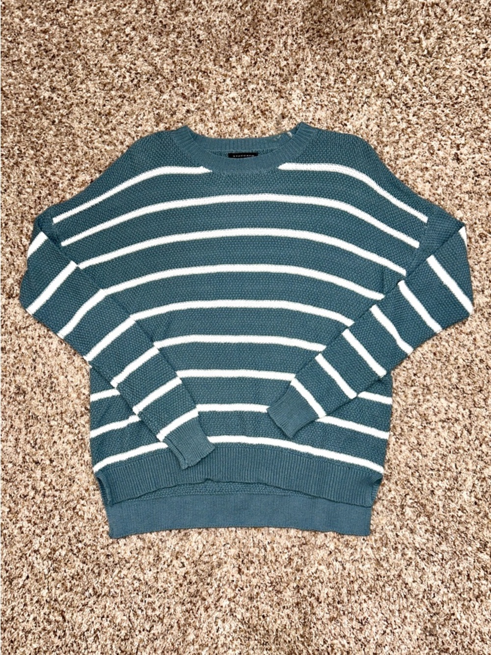 Staccato Knit Drop-Shoulder Sweater